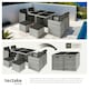 image 4 of Garden Table & Chairs Manhattan - 8 seats with cushions, dining table, rain cover - Light Grey