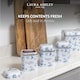 image 5 of VQ Laura Ashley Tea Coffee and Sugar Canisters Set of 3 Stainless Steel Tea