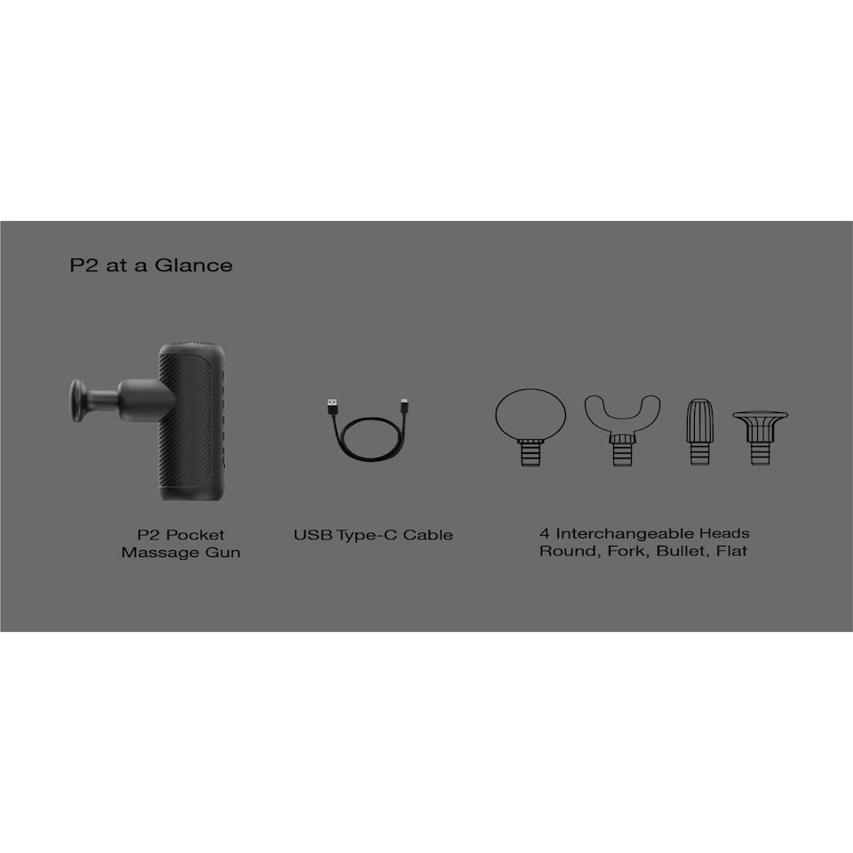 image 1 of Eleeels P2 Pocket Massage Gun - Powerful Portable Massager for Neck, Back & Shoulders