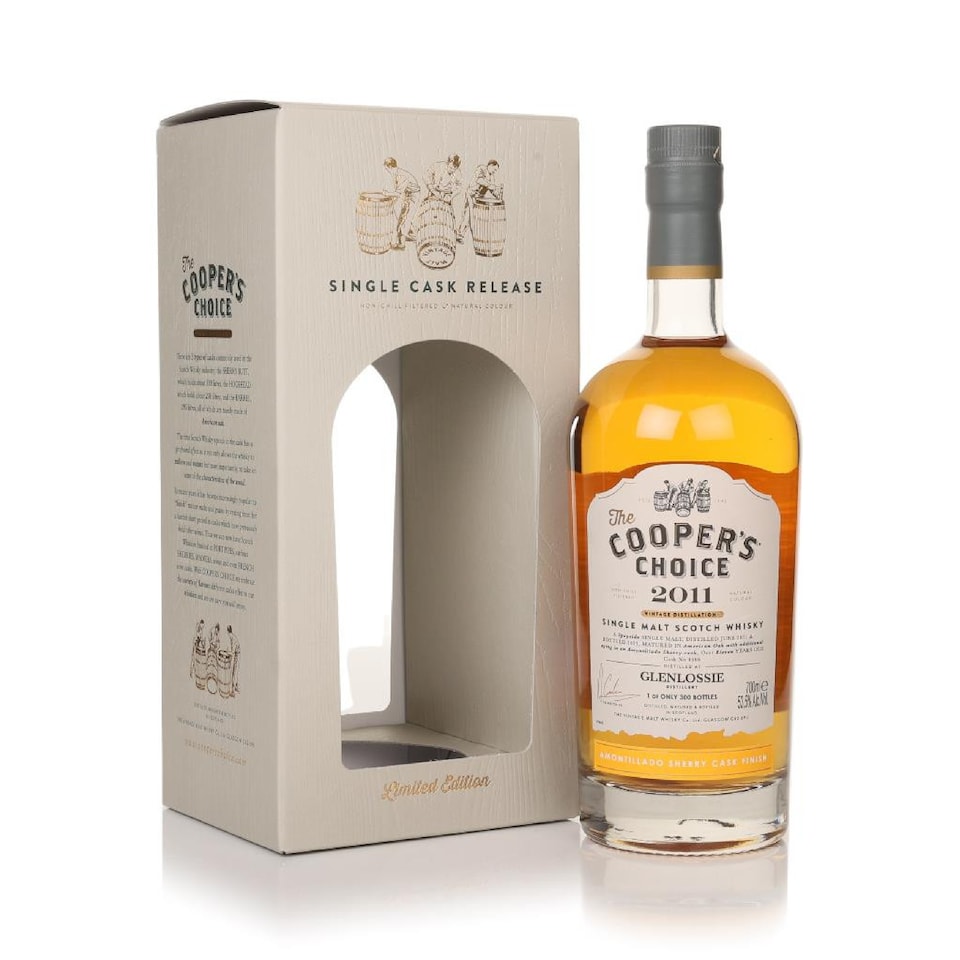 image 1 of Glenlossie - Cooper's Choice - Single Sherry Cask No. 4466 2011 11 year old Whisky | Multi | Glenlossie - Cooper's Choice - Single Sherry Cask #4466 - 2011 11 year old Whisky 70cl 53.5% ABV | 1