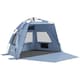 image 1 of Outsunny Pop Up Tent Beach Tent for 23 Person, Easy Set Up Sun Shelter with Extended Floor, Sandbags, Mesh Windows and Carry Bag | Blue