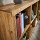 image 6 of Open Wide Bookcase Solid Wooden Mango Frame Iron Home Office Furniture Storage Brown