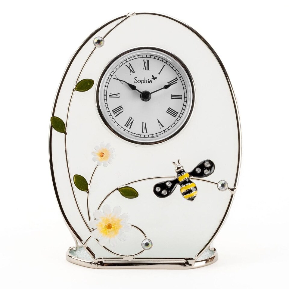 image 1 of Widdop Gifts Sophia Bee Design Mantel Clock
