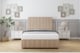image 2 of Sloomy Langston Pebble Plush Divan Bed Base 2 Drawers Left Side With 26 Inch Strutted Headboard & 12 Inch Matching Footboard | Brown | Pebble | Single | 1