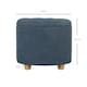 image 8 of HOMCOM 45cm Round Ottoman with Storage, Lid, Cashmere Footstool, Blue