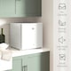 image 3 of HOMCOM 46L Counter Top Fridge Mini Fridge with Lock Chiller Box Cream White