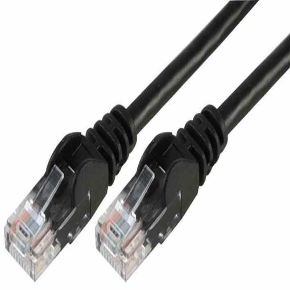PRO SIGNAL - 15m Black Cat5e Snagless UTP Ethernet Patch Lead