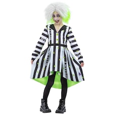 Beetlejuice Girls Costume Dress | Black | Black/White | 4-6 years | 1