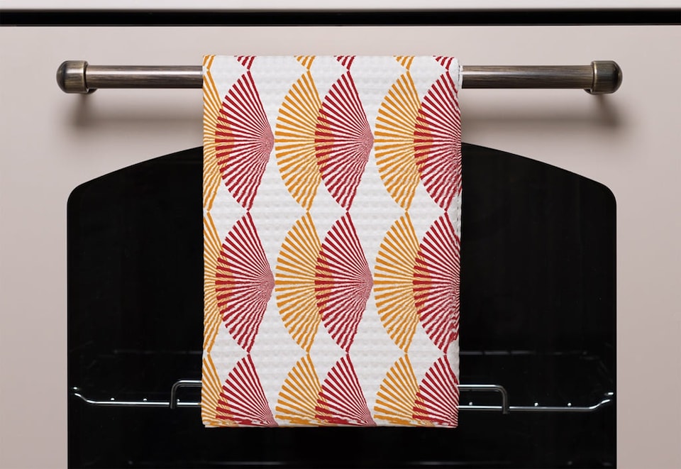image 1 of Geometric Sea Shells (Kitchen Towel)