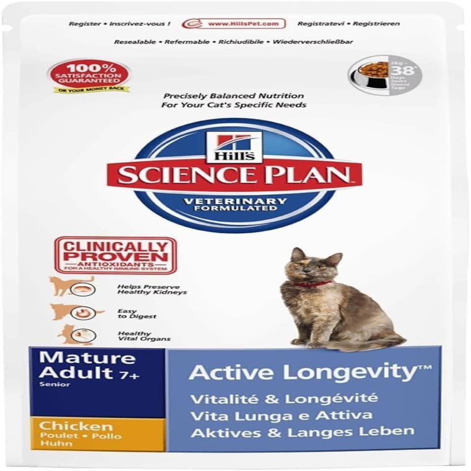 Hill's Feline Mature Adult Senior 7 + Chicken Dry Mix 10 kg