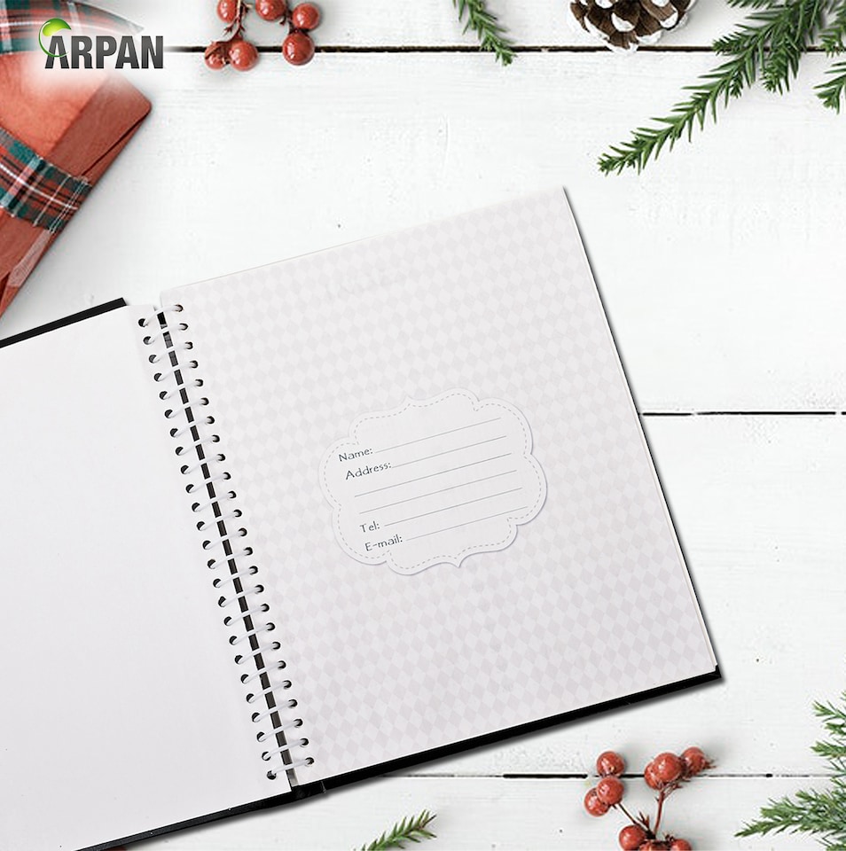 image 1 of ARPAN Self-Adhesive Photo Album – 20 Sheets / 40 Sides Spiral Bound Memory Book – Sticky Page Scrapbook Album for Various Sized Photos, Keepsakes & Special Memories