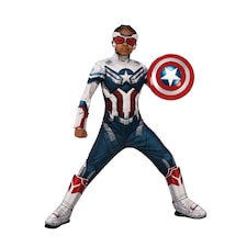 The Falcon and The Winter Soldier Boys Dlx Costume - Blue/Grey/Red - S S