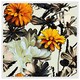 image 1 of Orange flower print (Picture Frame) White | XL