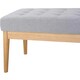 image 4 of Grey Bench Wooden Frame Grey