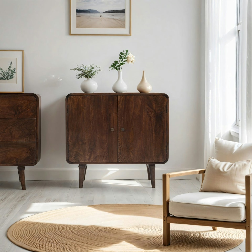image 1 of Winnie Dark Mango Wood 2 Door Sideboard Brown
