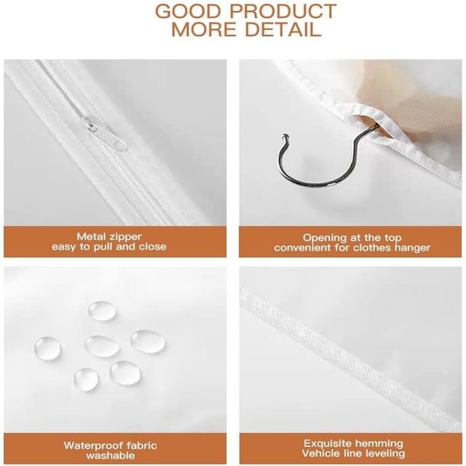 image 1 of 6x Polythene Clear Garment Covers Clear | Medium