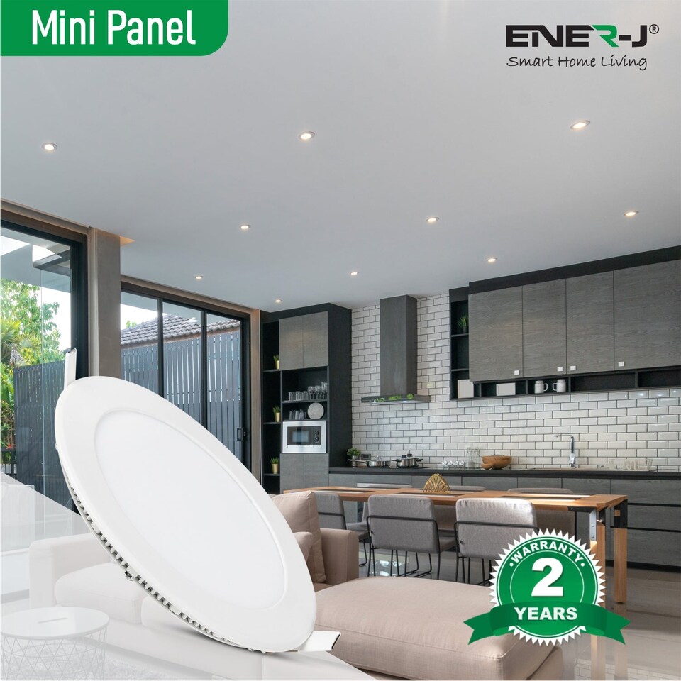 image 1 of 3W Recessed Round LED Mini Panel 85mm diameter Hole Size 70mm 6000K