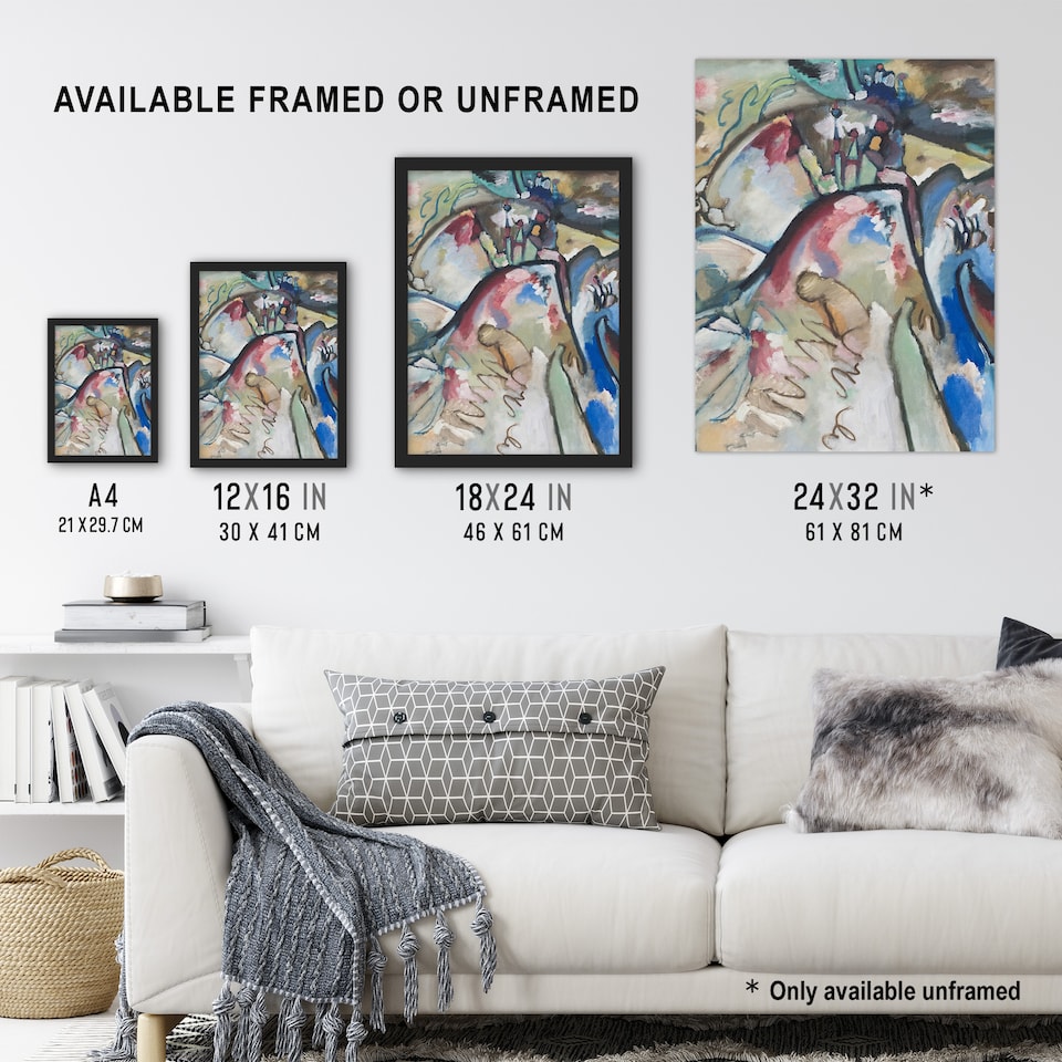 image 1 of Improvisation 21A Abstract Landscape Kandinsky Huge Wall Art Poster Print 24X32"