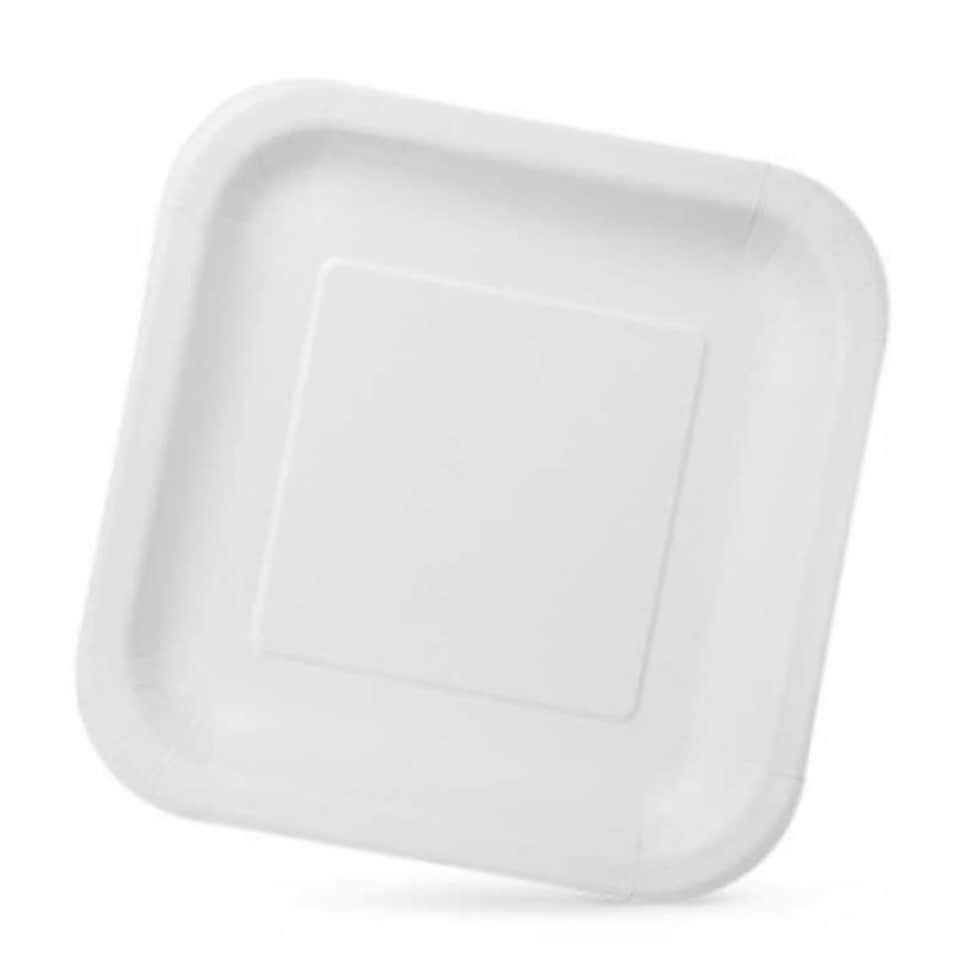 image 1 of Plate set Algon Disposable White Cardboard 23 x 23 x 1,5 cm (10 Units) N/A