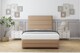 image 1 of Sloomy Monaco Latte Dumfries Divan Bed With Mattress 2 Drawers Right Side With 26" Strutted Headboard & 12" Matching Footboard 6' Super King | Brown | Latte | Super King | 1