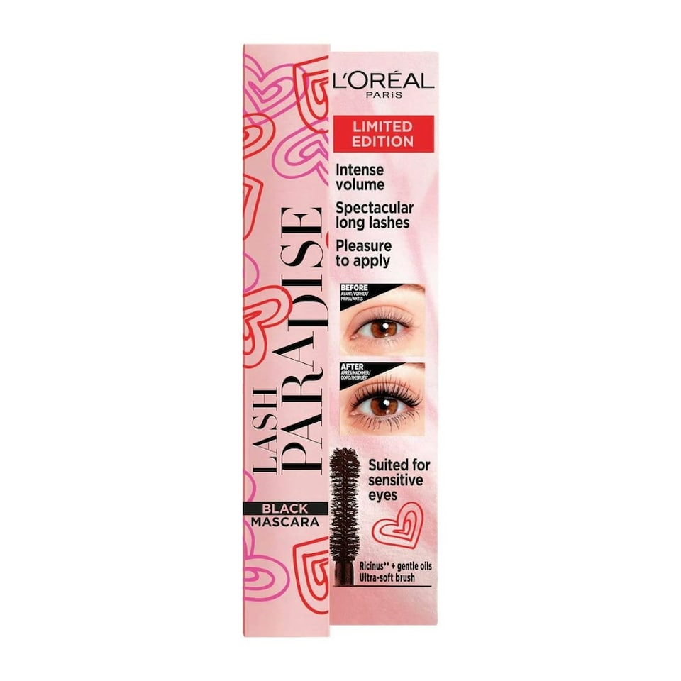 image 1 of L'Oreal Lash Paradise Limited Valentines Edition Mascara 6.4ml - Black