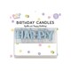 image 1 of Pastel Blue Happy Birthday Pick Candles Blue