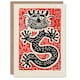 image 1 of Chinese Traditional Asian Red Man Woman Girl Birthday Card