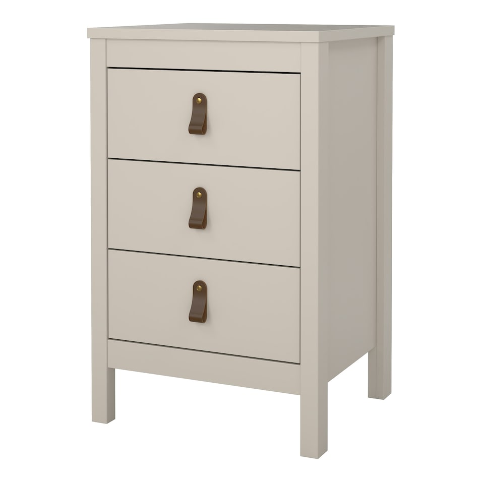 image 1 of Barcelona Bedside Table 3 Drawers in Cashmere N/A