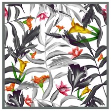Monochrome leaves (Picutre Frame) Grey | S