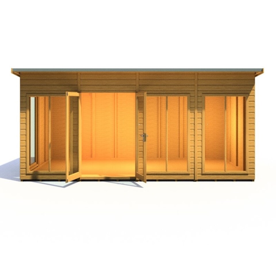 image 1 of Lela 16x8 Summerhouse - L282.1 x W490.4 x H227.5 cm Brown