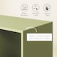 image 3 of HOMCOM Open Wardrobe on Wheels, Bedroom Wardrobe with Clothes Hanging Rail, 2 Storage Shelves, Mobile Garment Rack for Cloakroom, Hallway, Green | Green