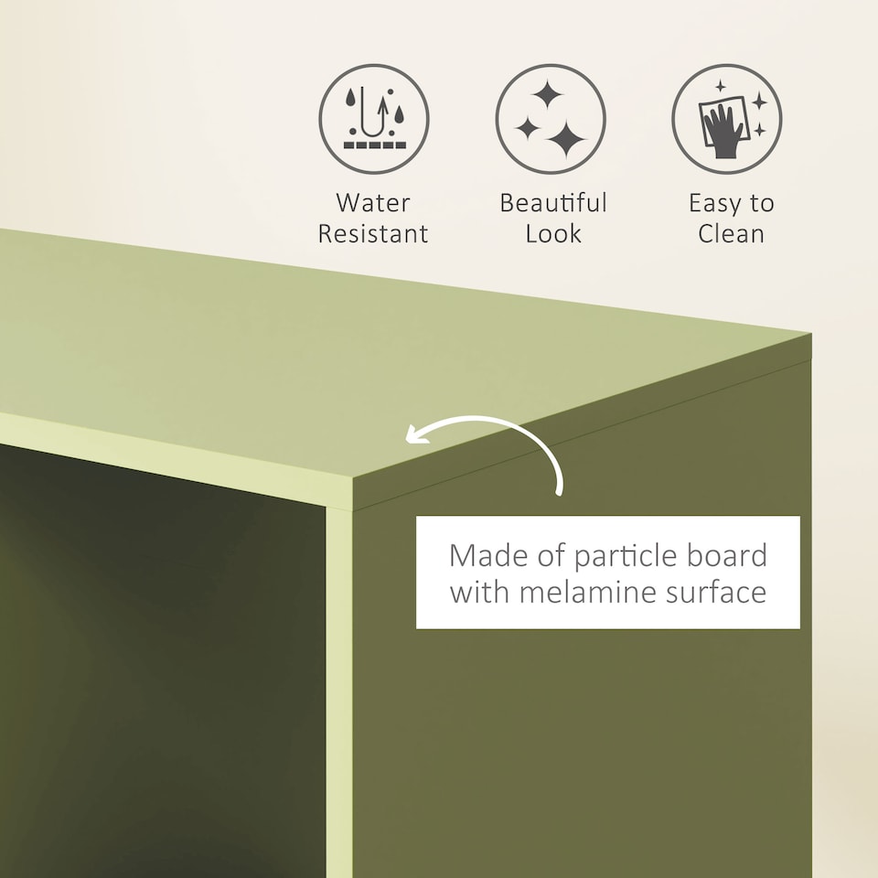 image 1 of HOMCOM Open Wardrobe on Wheels, Bedroom Wardrobe with Clothes Hanging Rail, 2 Storage Shelves, Mobile Garment Rack for Cloakroom, Hallway, Green | Green
