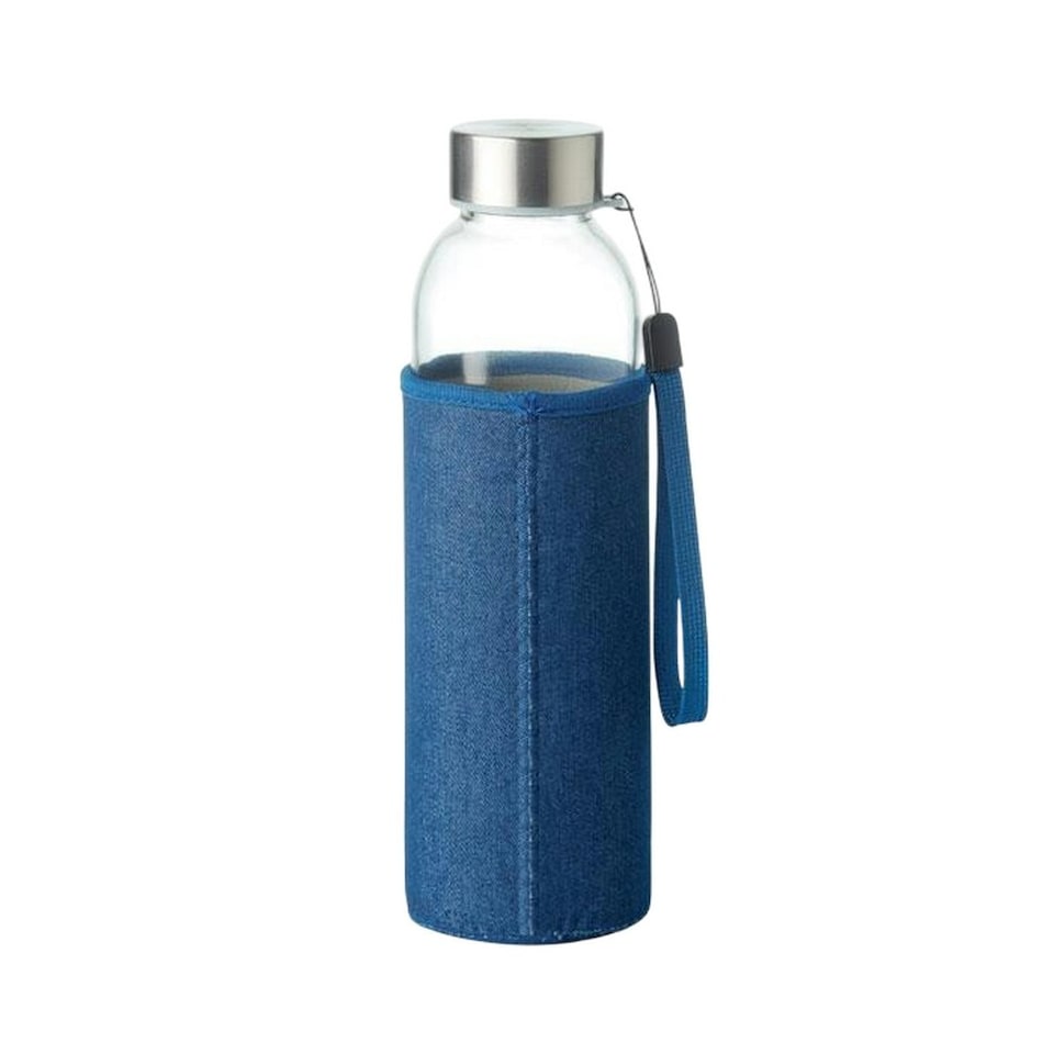 image 1 of MidOcean Utah Denim Look Glass 500ml Bottle - Blue - One Size Blue | One Size