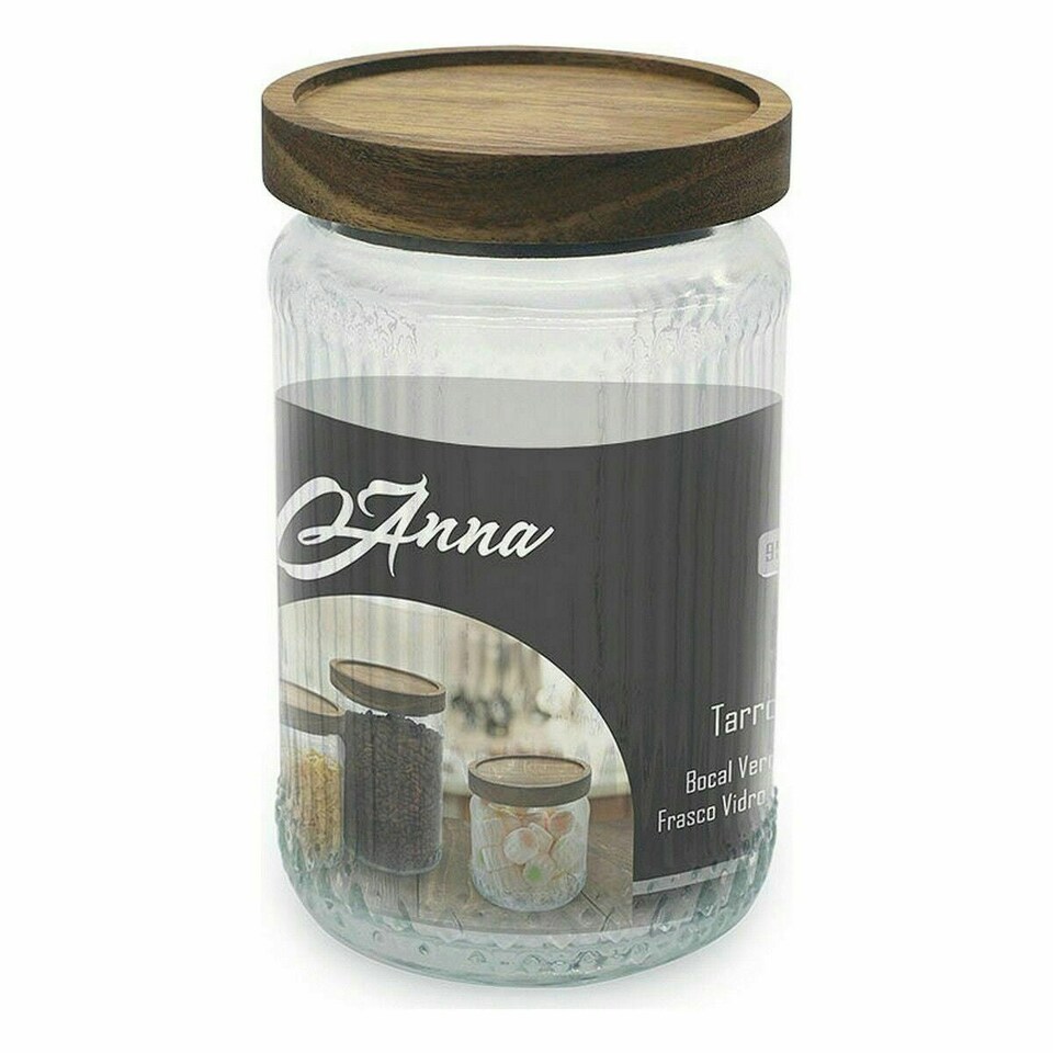 image 1 of Jar Anna Glass 950 ml 10 x 16 cm (12 Units) N/A
