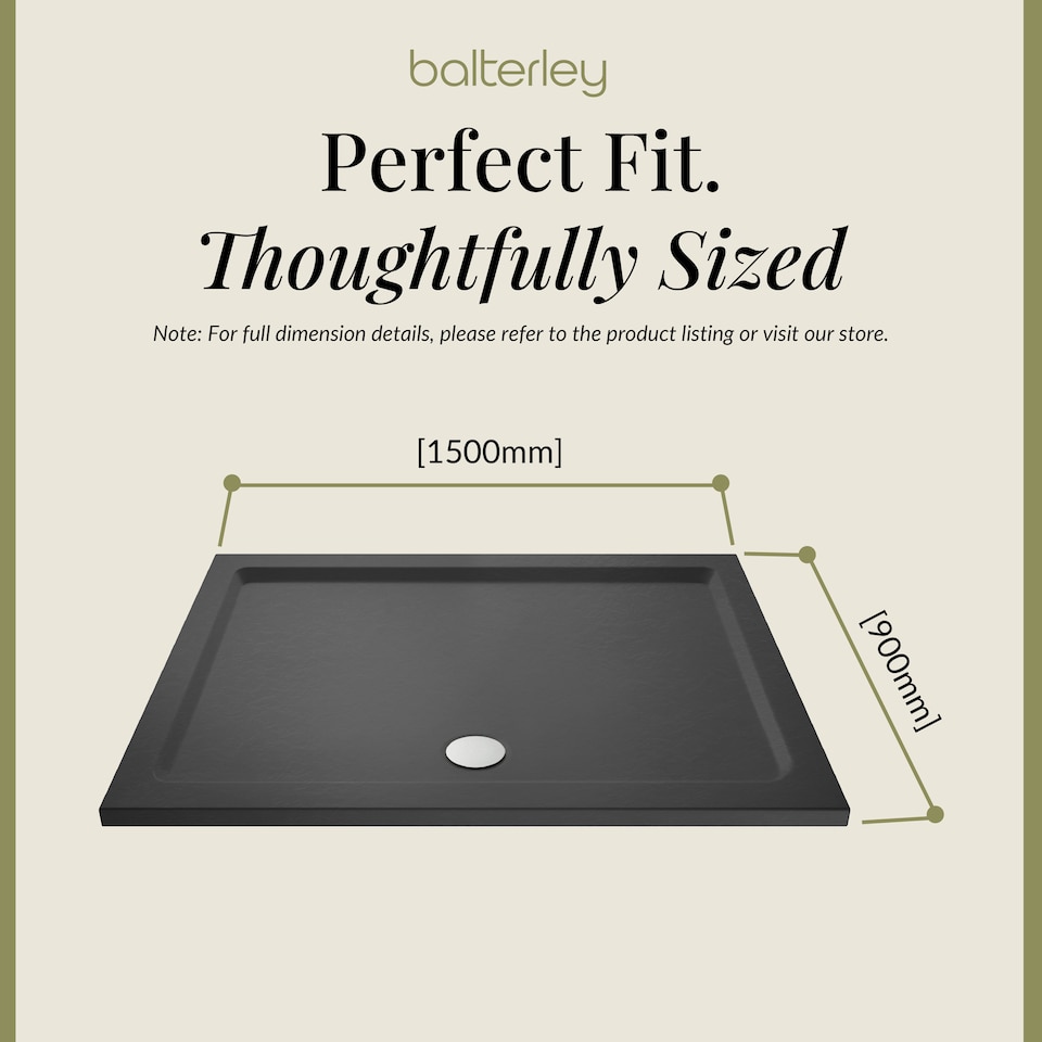 image 1 of Balterley Premium Rectangular Shower Tray | Grey | Grey Slate | 1