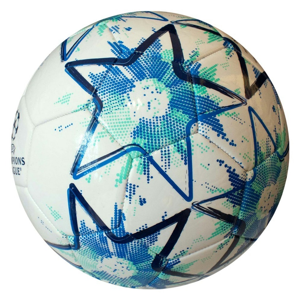 image 1 of UEFA Champions League Star Football - White/Mint Green/Blue - 5 White