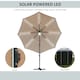 image 3 of Outsunny 3(m) LED Cantilever Parasol Outdoor with Base Lights Brown