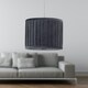 image 5 of First Choice Lighting Set of 2 Sundance Grey Velvet Pleated 25cm Lamp Shades with Silver Inner Grey | Silver