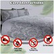 image 3 of VELVETIO Empire Damask Printed Duvet Cover Set Reversible Polycotton Beddings Grey | Double