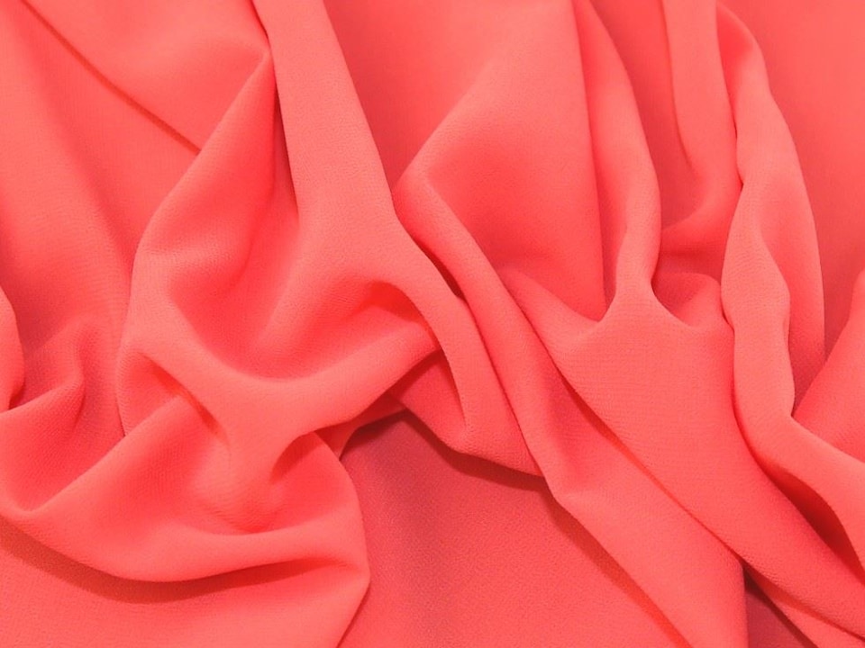 Orange Synergy Light Georgette Fabric for Dressmaking, 150cm / 59" Wide - per metre