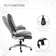 image 5 of Vinsetto Executive Office Chair with Arms, PU Leather Ergonomic Office Chair with Tilt Function and Adjustable Height, Swivel Rolling for Home Office Working, Dark Grey