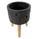 image 6 of Moon Black Planter with Stand | Black