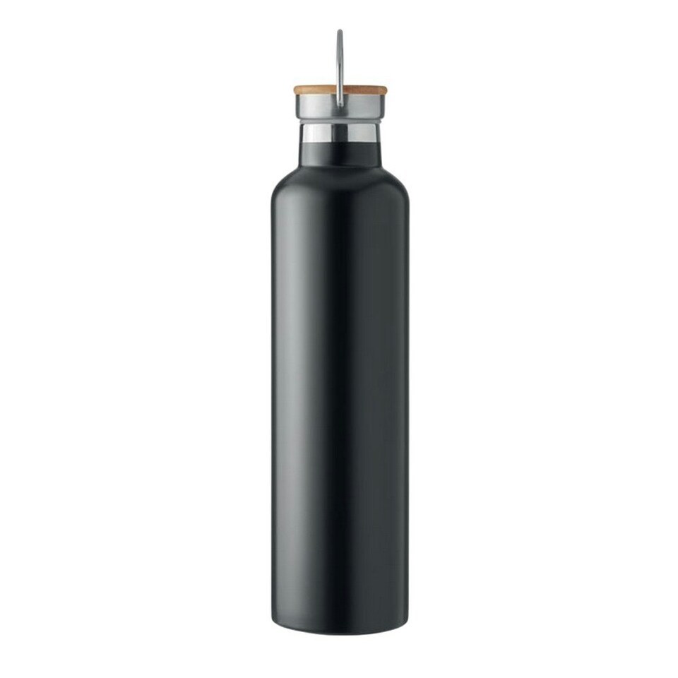 image 1 of MidOcean Helsinki Large Double Wall 1L Flask - Black - One Size | Black | One Size