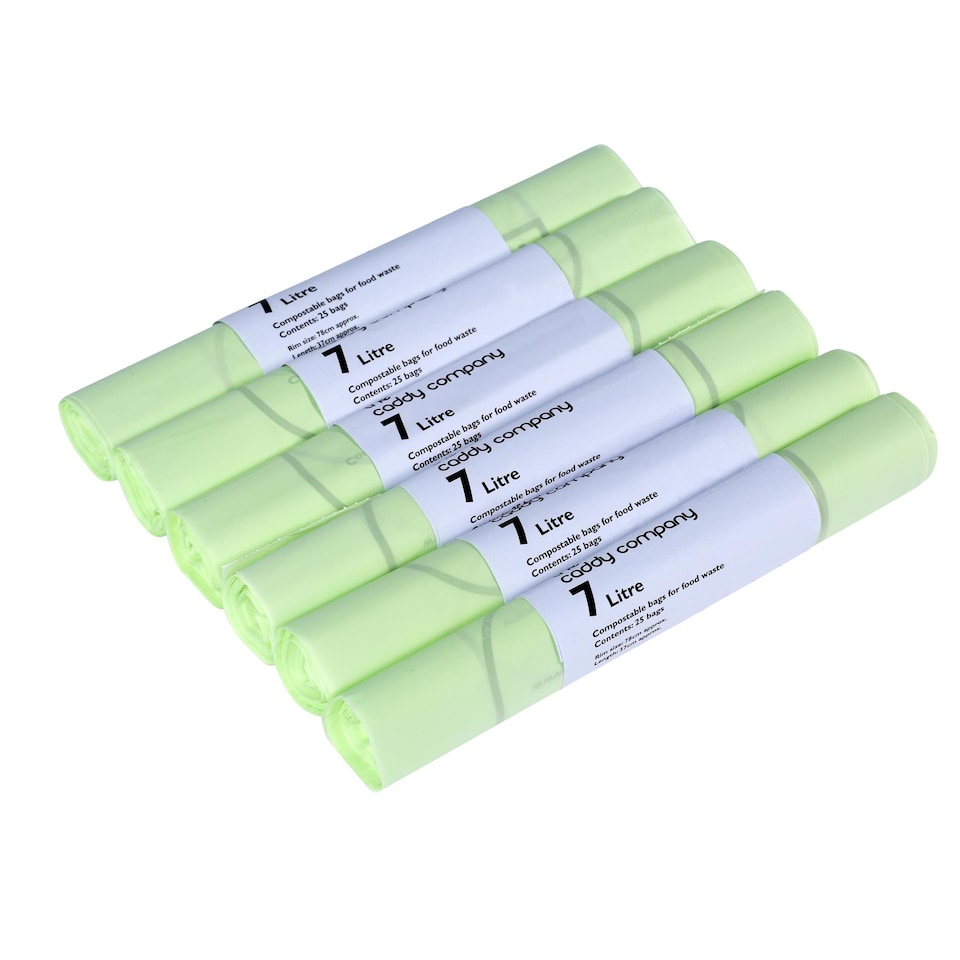 image 1 of The Caddy Company 7 Litre Compostable Food Waste Bin Bags - 6 Rolls
