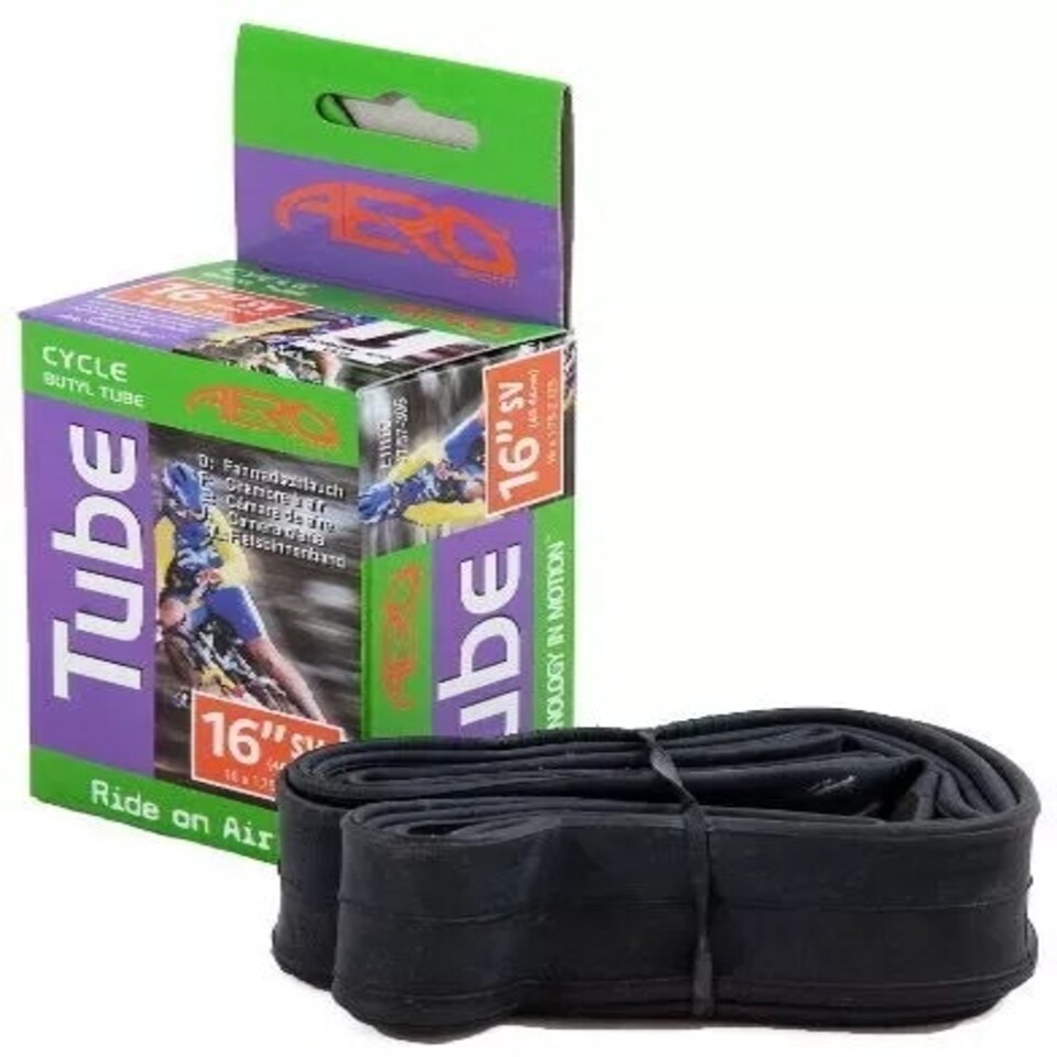 image 1 of Aero Sport Butyl 16" x 1.75/2.125 Bike/E-Bike Inner Tube Schrader Valve