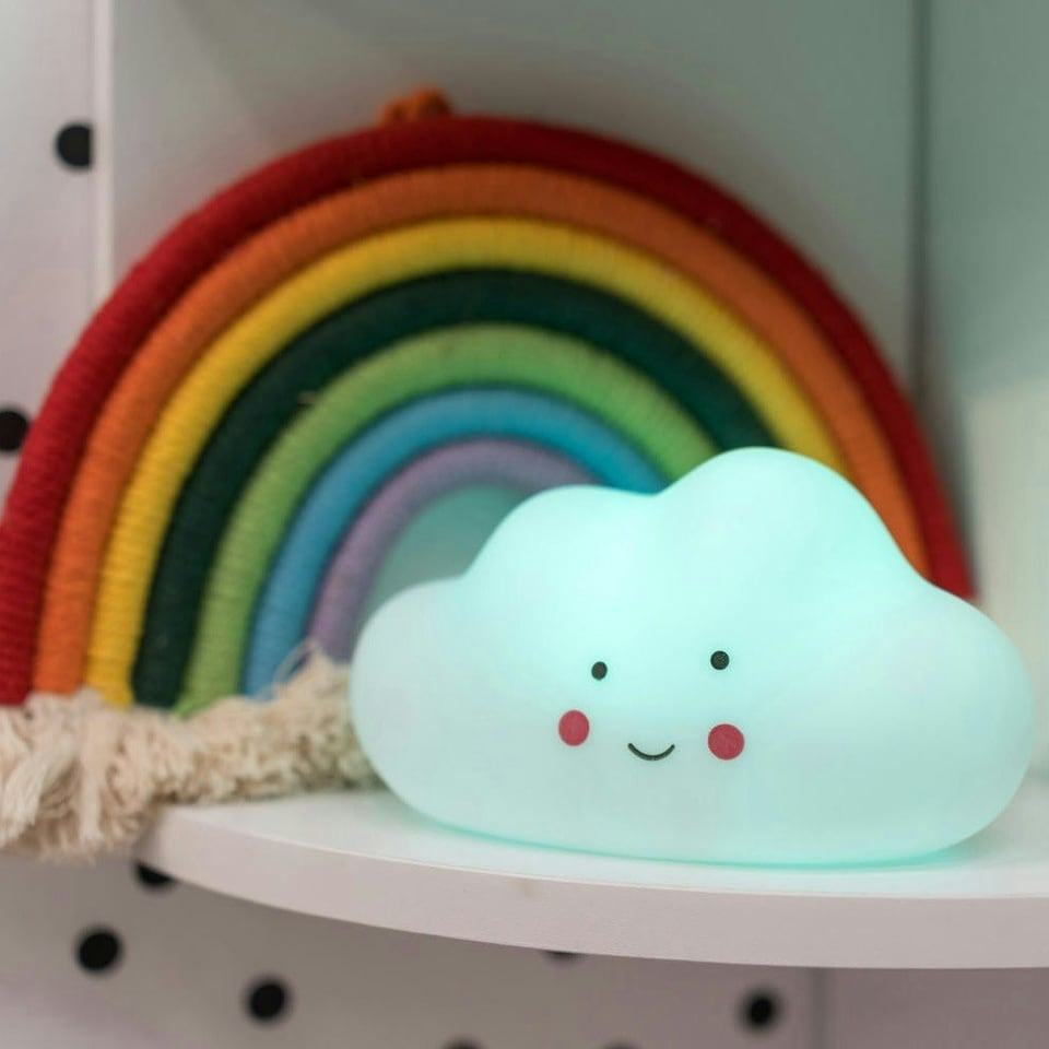 image 1 of ValueLights Childrens Cloud Multi-Coloured LED Night Light