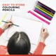 image 4 of Pack of 12 Colouring Pencils in Black Zip Clear Pencil Case
