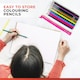 image 4 of Pack of 12 Colouring Pencils in Black Zip Clear Pencil Case