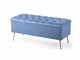 image 3 of 180cm Amara Chesterfield Ottoman Storage Bench - Plush Velvet Shoes Bench - Duck Egg Upholstery Footstool Storage with Legs