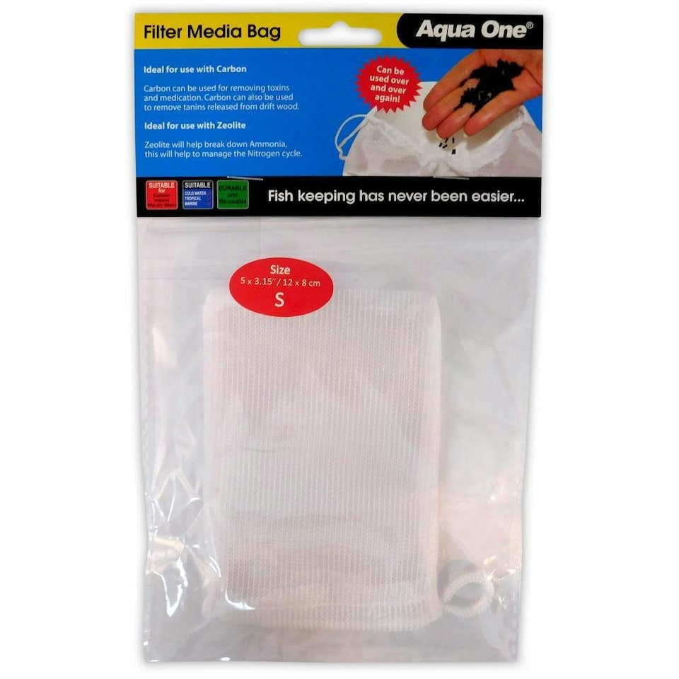 image 1 of Aqua One Small Filter Bags - 12cm x 8cm Clear